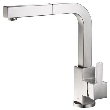 Isenberg K.1330 Deus Dual Spray Stainless Steel Kitchen Faucet With Pull Out