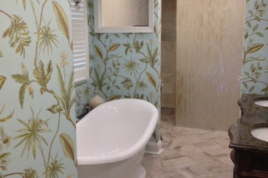 Inspiration for a tropical bathroom remodel in Philadelphia