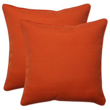 Sundeck Orange 16.5" Throw Pillow Set of 2