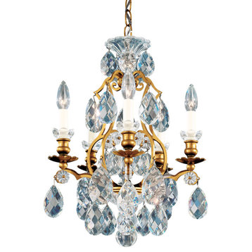 Renaissance 5 Light Chandelier Heirloom Gold Clear Heritage Crystal