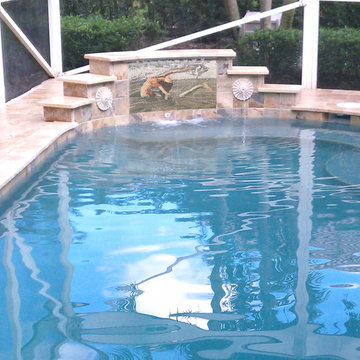 Dancing Mermaid Mosaic Art Scenery I Mozaico