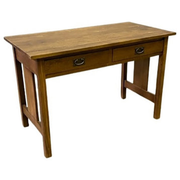 Crafters and Weavers Arts and Crafts Wood Writing Desk in Walnut