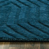 Rizzy Home Technique TC8576 Navy Solid Area Rug, 2'6"x8' Runner