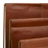 Modern Brown Leather Magazine Holder 562116