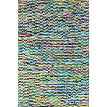 Nuloom Candy Striped Chevron Area Rug, Green 5'x8'