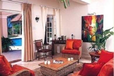 Design ideas for a tropical home design in Orlando.