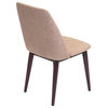 LumiSource Tintori Dining Chairs in Medium Brown, Set of 2