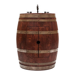 Premier - Wine Barrel Vanity Package with 17" Oval Copper Sink & Wide Spread Faucet - C... - Bathroom Vanities And Sink Consoles