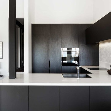 Modern Eclectic Black & White Kitchen