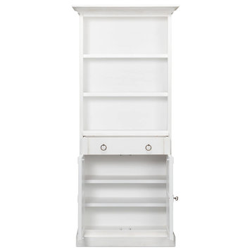 Bookcase With Doors and Drawer Cortina White