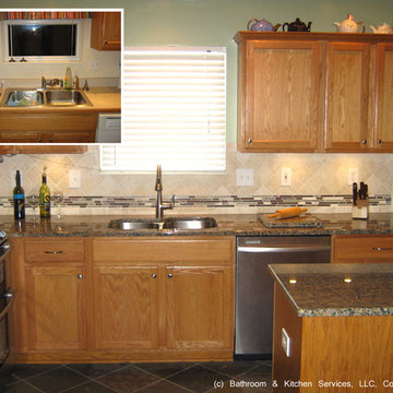 Kitchen update countertops backsplash flooring