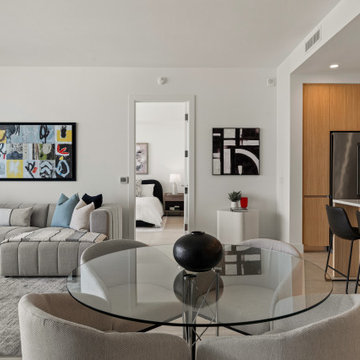 Open Living and Dining Area — Quay Commons Sarasota Condo