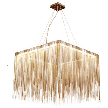 Fountain Ave 8-Light LED Chandelier in Gold