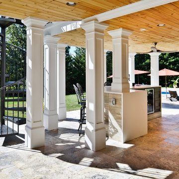 Exterior Remodel Turns Home Backyard into Gorgeous Retreat in Great Falls, Va
