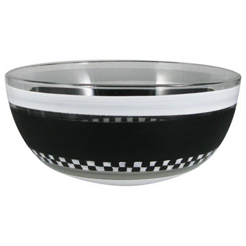 Black & Checkered Chalk 11" Bowl