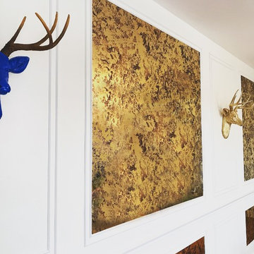 Antiqued Mirror Accent Wall
