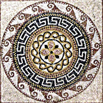 Artisan Greco, Roman Mosaic, Adel, 35"x35"