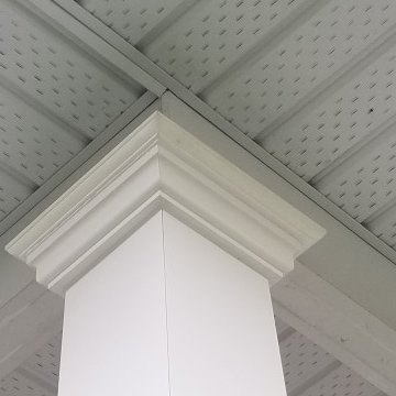 PVC Porch Columns with Aluminum Railing