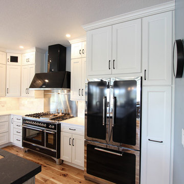 White and Gray Kitchen with Massive Storage Solutions
