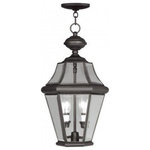 Livex Lighting - Livex Lighting 2265-07 Georgetown - 2 Light Outdoor Pendant Lantern - The Georgetown looks to add regal elegance to yourGeorgetown 2 Light O Bronze Clear BeveledUL: Suitable for damp locations Energy Star Qualified: n/a ADA Certified: n/a  *Number of Lights: 2-*Wattage:60w Candelabra Base bulb(s) *Bulb Included:No *Bulb Type:Candelabra Base *Finish Type:Bronze
