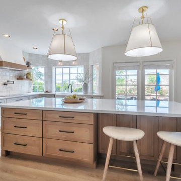 Transitional Kitchen Remodel with Two Tone White Oak