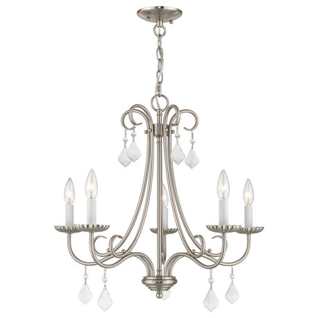 Daphne 5-Light Chandelier, Brushed Nickel