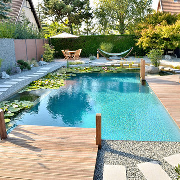 Piscine Naturelle - Ponton Bois Exotic
