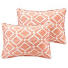 Madison Park Delray Diamond Printed Oblong Pillow Pair in Orange MP30-2668