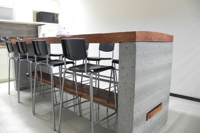Inspiration for a contemporary dining room remodel in Other