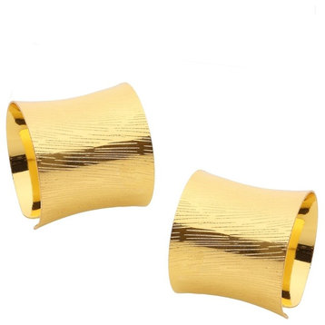 Classic Touch Gold Napkin Rings, Set of 6