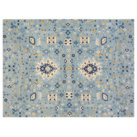 Tabrix Blue and Beige Rug'd Chairmat, 40"x54", .25" Pile Height