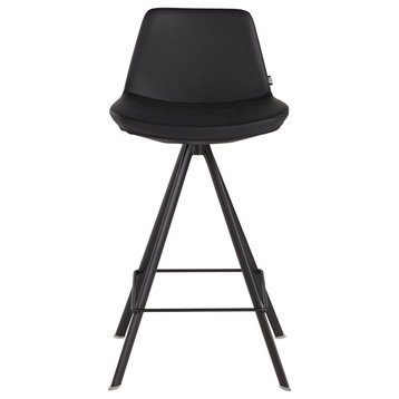 Pera Bar and Counter Stool, Black, Counter Height / 25'' Seat Height