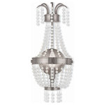 Livex Lighting - Livex Lighting 51872-91 Valentina - One Light Wall Sconce - Valentina One Light  Brushed Nickel Clear *UL Approved: YES Energy Star Qualified: n/a ADA Certified: YES  *Number of Lights: Lamp: 1-*Wattage:60w Candelabra Base bulb(s) *Bulb Included:No *Bulb Type:Candelabra Base *Finish Type:Brushed Nickel