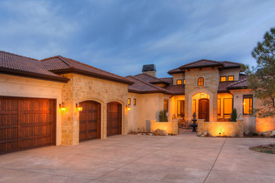 Inspiration for a mediterranean exterior home remodel in Denver