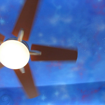Airbrushed Ceiling Sky and Clouds