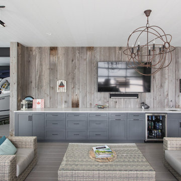 Beautiful Grey Boathouse Cabinets