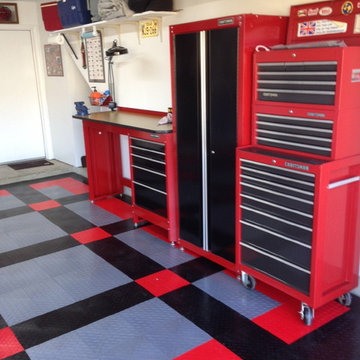Before and After RaceDeck Garage Flooring Installation - 2 Car Home Garage