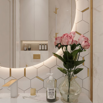Modern Rectangular Built-in Solid Surface Bathtub Collection
