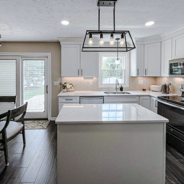 White and Green Kitchen and Coffee Bar