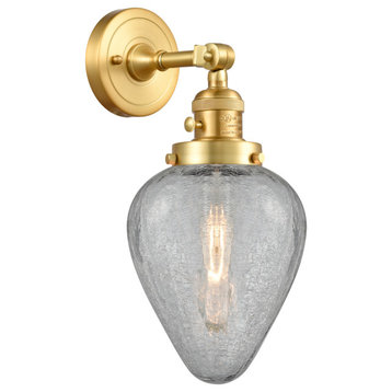 Geneseo Sconce With Switch, Satin Gold