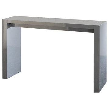 Contemporary Wooden Bar Table, Gray