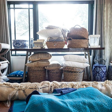 Indigo-Infused Living Room Makeover for Erica Chan Coffman of Honestly WTF