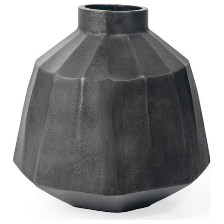 Artemis Metal Table Vase, Large Grey