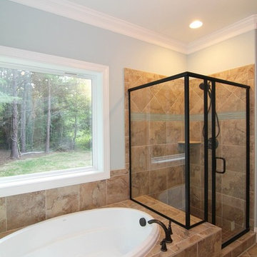 Brown and Blue Master Bath Colors