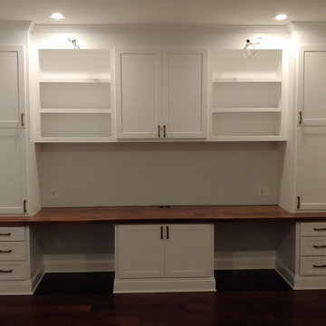 Home Office Double Desk and Wall-to Wall Storage
