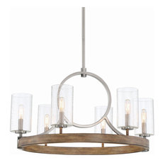 Minka Lavery 4015 Country Estates 6 Light 28"W Chandelier - Sun Faded Wood /
