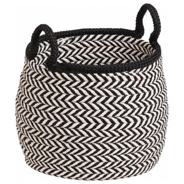 Colonial Mills Basket Preve Basket White and Black Round