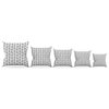 Michelle Drew "Herringbone Forest Black" Gray White Throw Pillow, 18"x18"