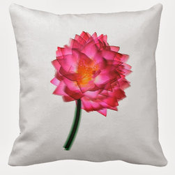 Tomova Jai Designs - Blurred Lotus Decorative Pillow - Decorative Pillows