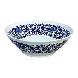 Handmade Porcelain French Blue Bowl - Linkasink - Bathroom Sinks